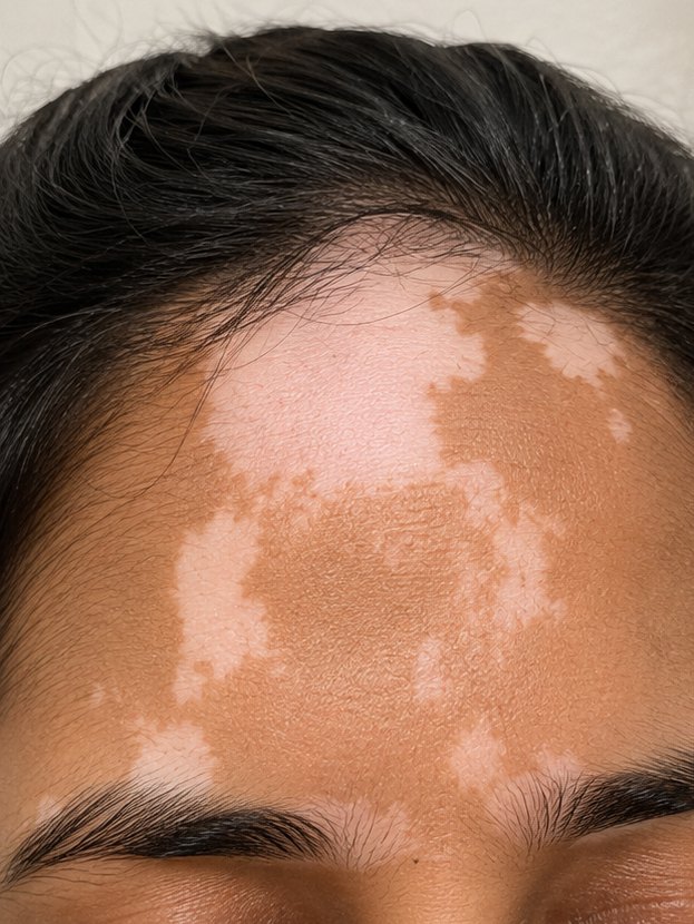 Forehead & hairline — Before